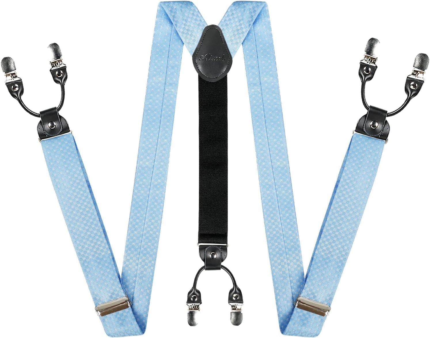 Alizeal Paisley Suspenders and Self Tied Bow Tie for Men with Pocket Square Set - Image 2