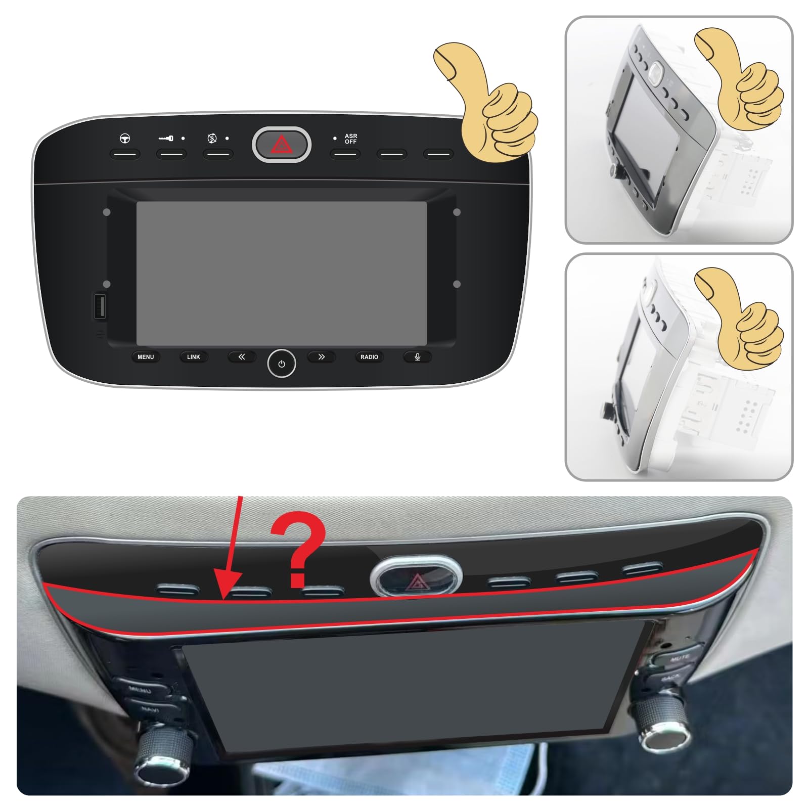 Autoradio Linux per Fiat Punto 10-16/Linea 12-15 | Bluetooth/CarPlay/Android Auto Wireless/FM/AM/RDS/USB HiFi 100W