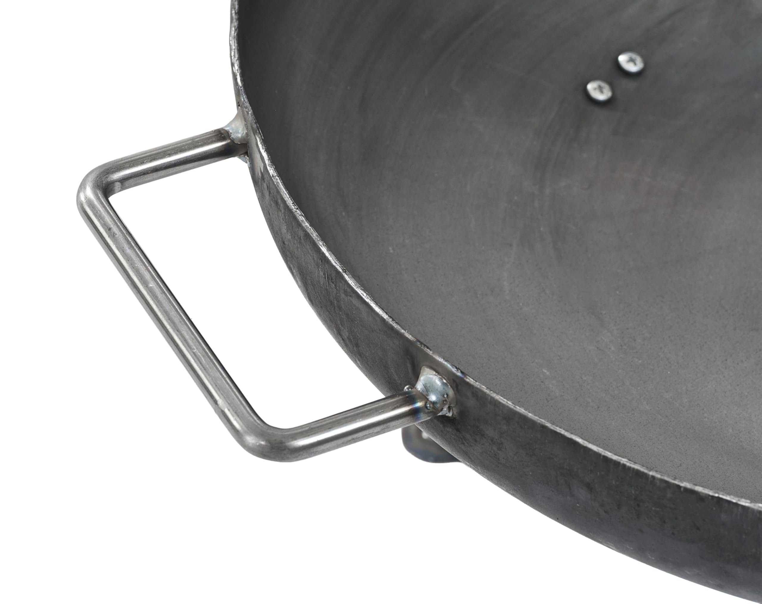 Feuerschale 48 cm aus 2,5 mm Stahl – Kompakte Feuerstelle für Balkon, Terrasse & Camping, mit Griffen, formstabil & hitzebeständig, Outdoor Feuerschale für 2–4 Personen