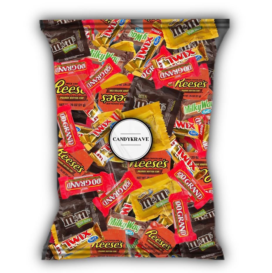 CandyKrave Assorted Bulk Candy Variety Pack - 5 Flavors - Treat for All Ages- Individually Wrapped - Bulk Candy Bag (2 Pound)