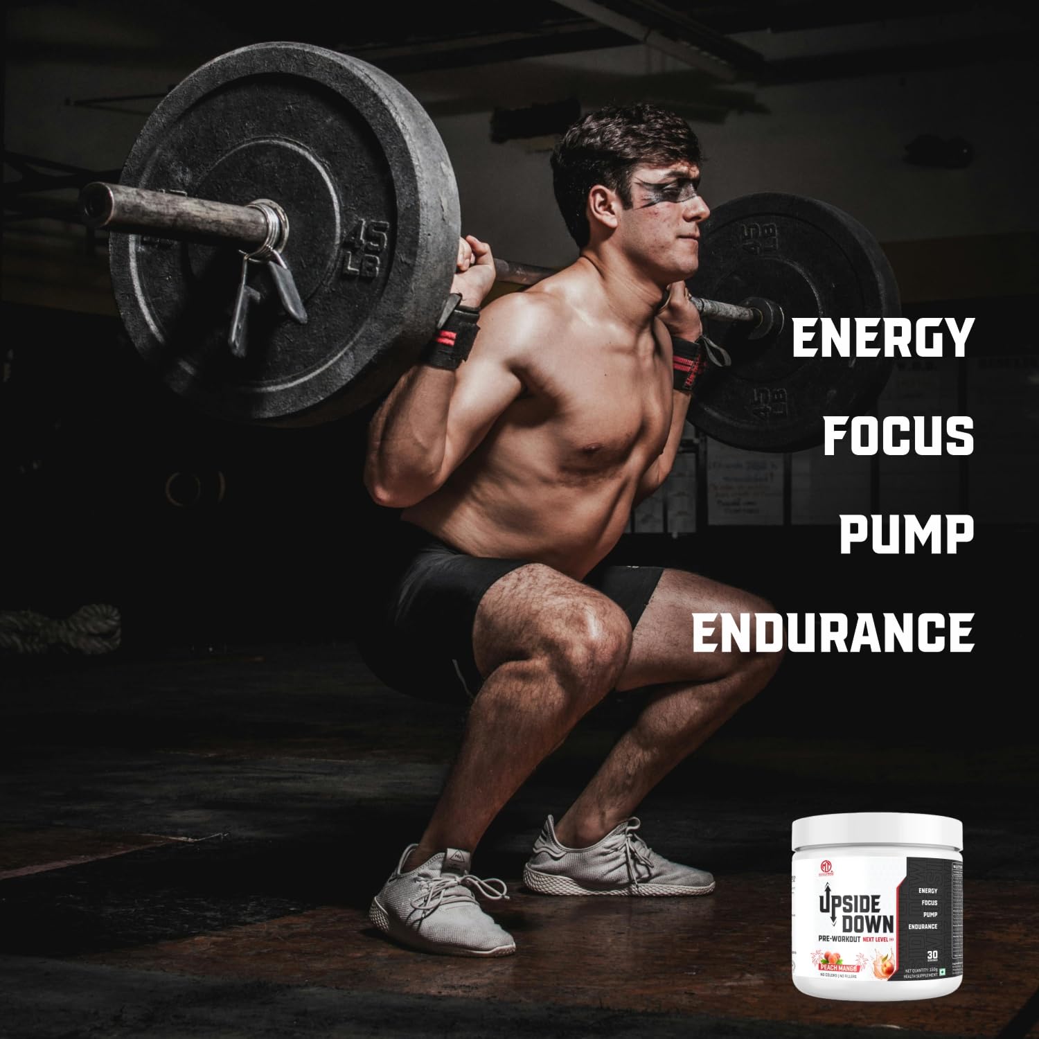 Muscle Trail Upside Down Pre-Workout Supplement, Fruit Punch Flavour, 150g | Caffeine | Theanine | Alanine | Citrulline (150g) — Amazon image 8