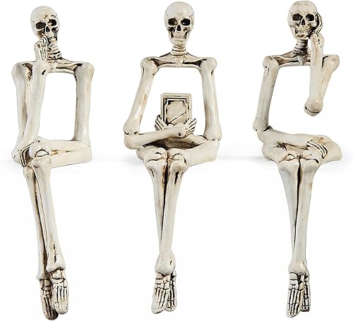 XINXUAN Estatua Decoración para el Hogar - Decoración moderna de estantería y escritorio - Juego de 3 piezas (Retro - Blanco)