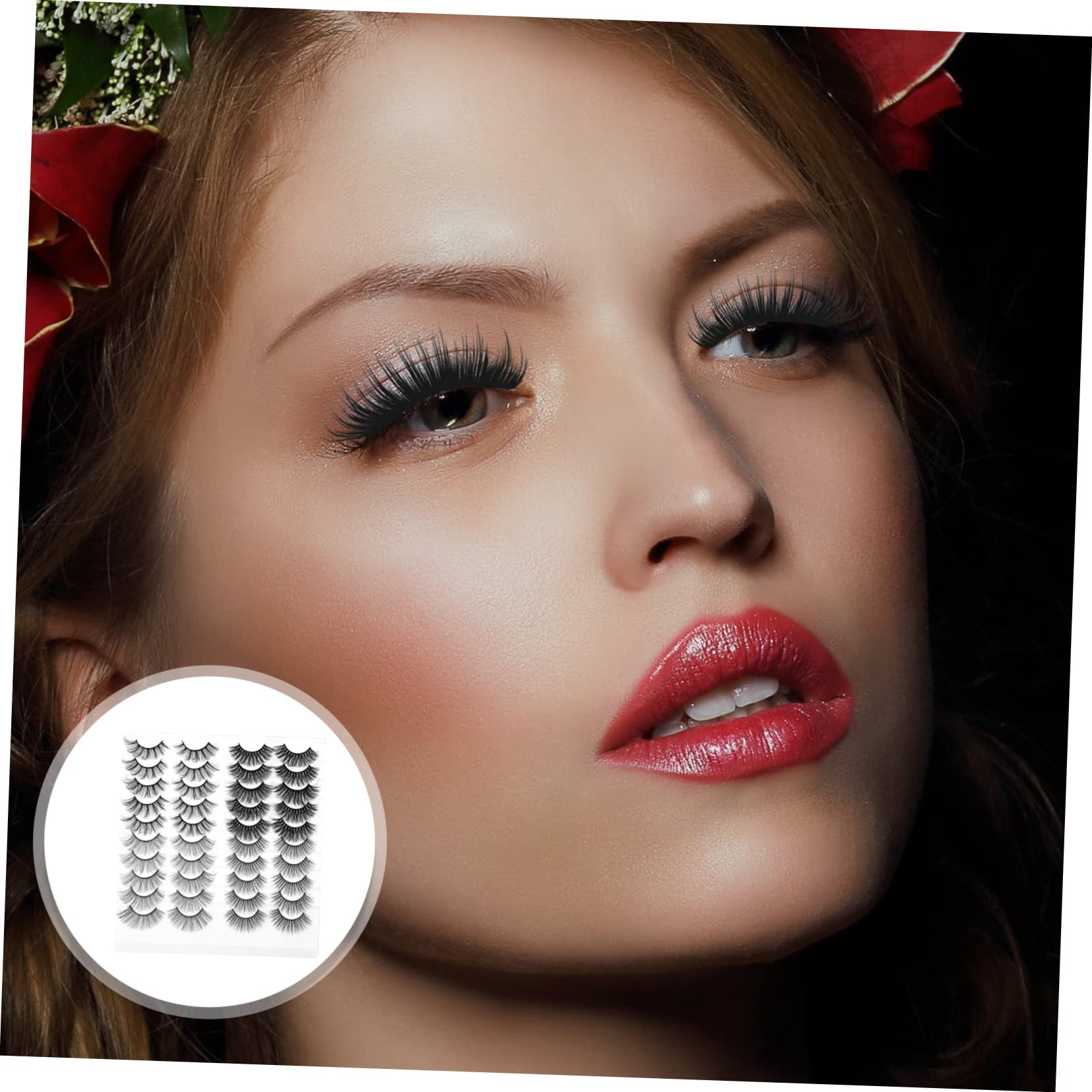 Mipcase 40paia Ciglia Finte Naturali Per Ragazze Effetto Realistico e Comodo Da Indossare Per Trucco Degli Occhi e Look Affascinante