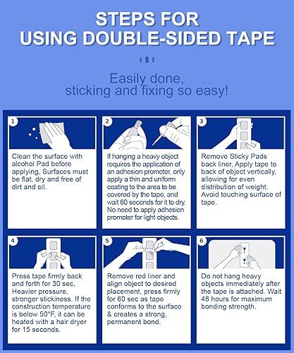 Miniatura 8 de Almohadillas adhesivas de doble cara, hechas de 3M VHB, cuadrados de cinta adhesiva fuerte, resistentes al agua, resistentes al calor, cinta de