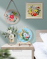 Vista 48 de Embroidery Kit for Adult for Beginners, 5 Sets Black Cat and Flower Embroidery Kit for Beginners Include Embroidery Cloth Hoops Threads for Craft