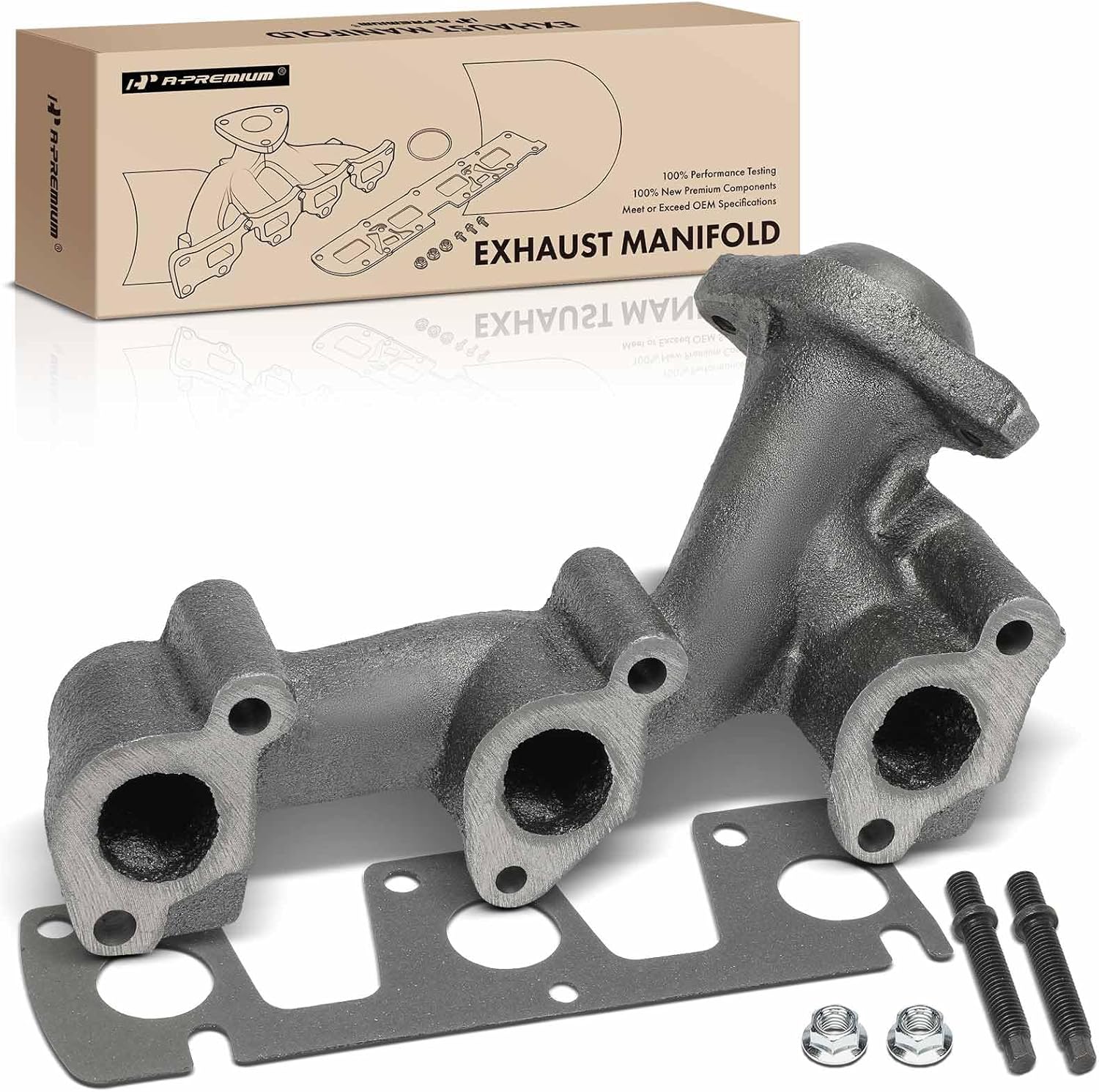 A-Premium V6 3.0L Exhaust Manifold Kit W/Gasket & Studs Compatible with Ford Ranger 2001-2008 & Mazda B3000 2001-2008, Left Side