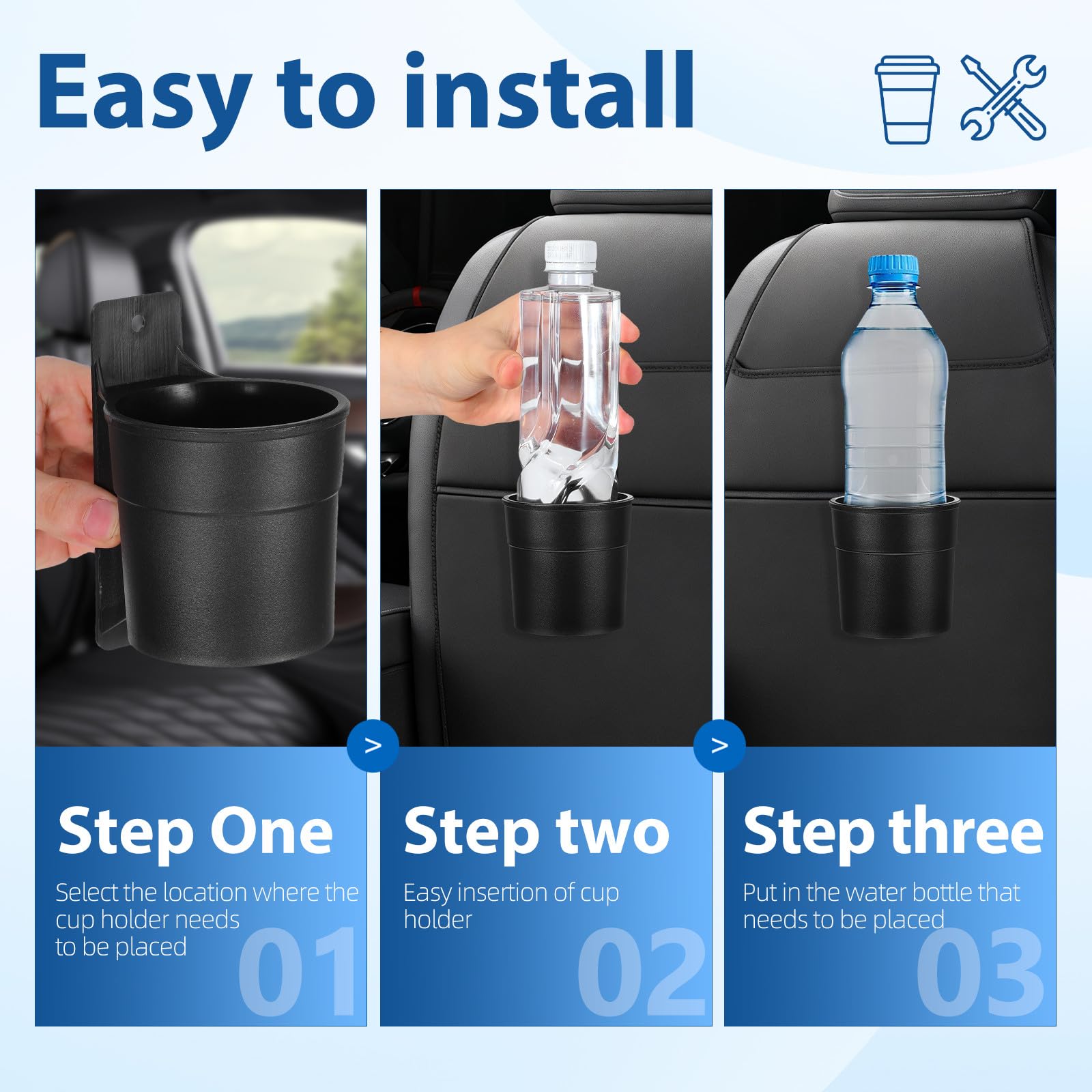 ABOOFAN Portavasos para Silla de Cine y Teatro, Soporte Resistente para Botellas y Vasos, Compatible Biberones, Fácil Instalación sin Herramientas, Accesorio Portátil para Exteriores