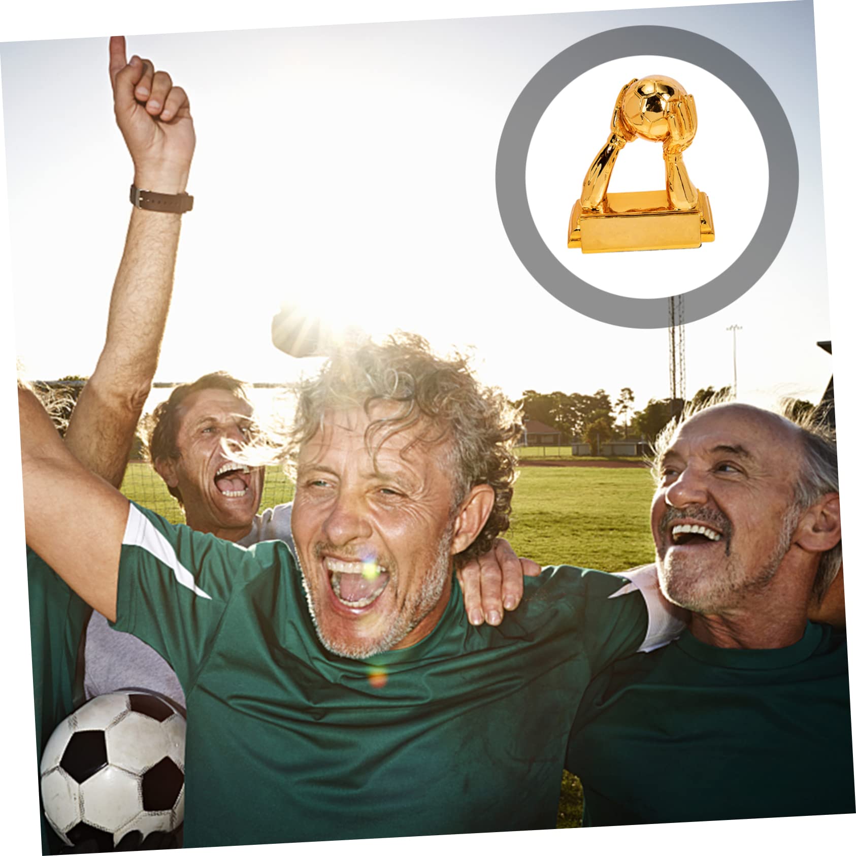 Toddmomy Goldener Handschuh Fußball Trophäe aus Langlebigem Harz Detailreiche Torwart Auszeichnung als Vielseitiges Fan Souvenir und Dekoration für Sportwettbewerbe Turniere und