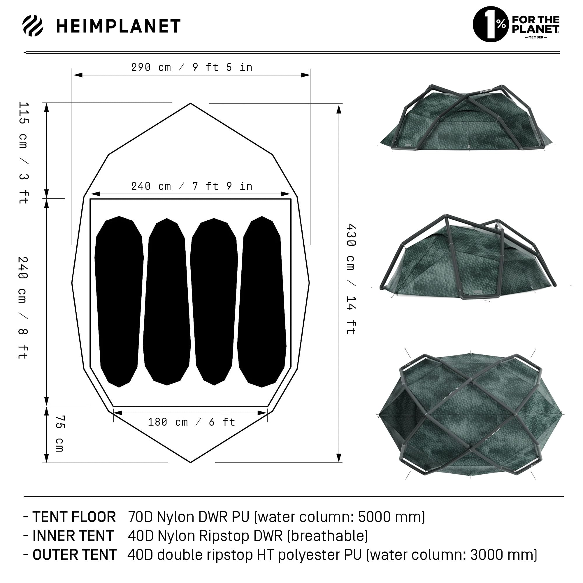 Amazon.co.jp: Heimplanet バックドアテント | カイロ迷彩 : スポーツ