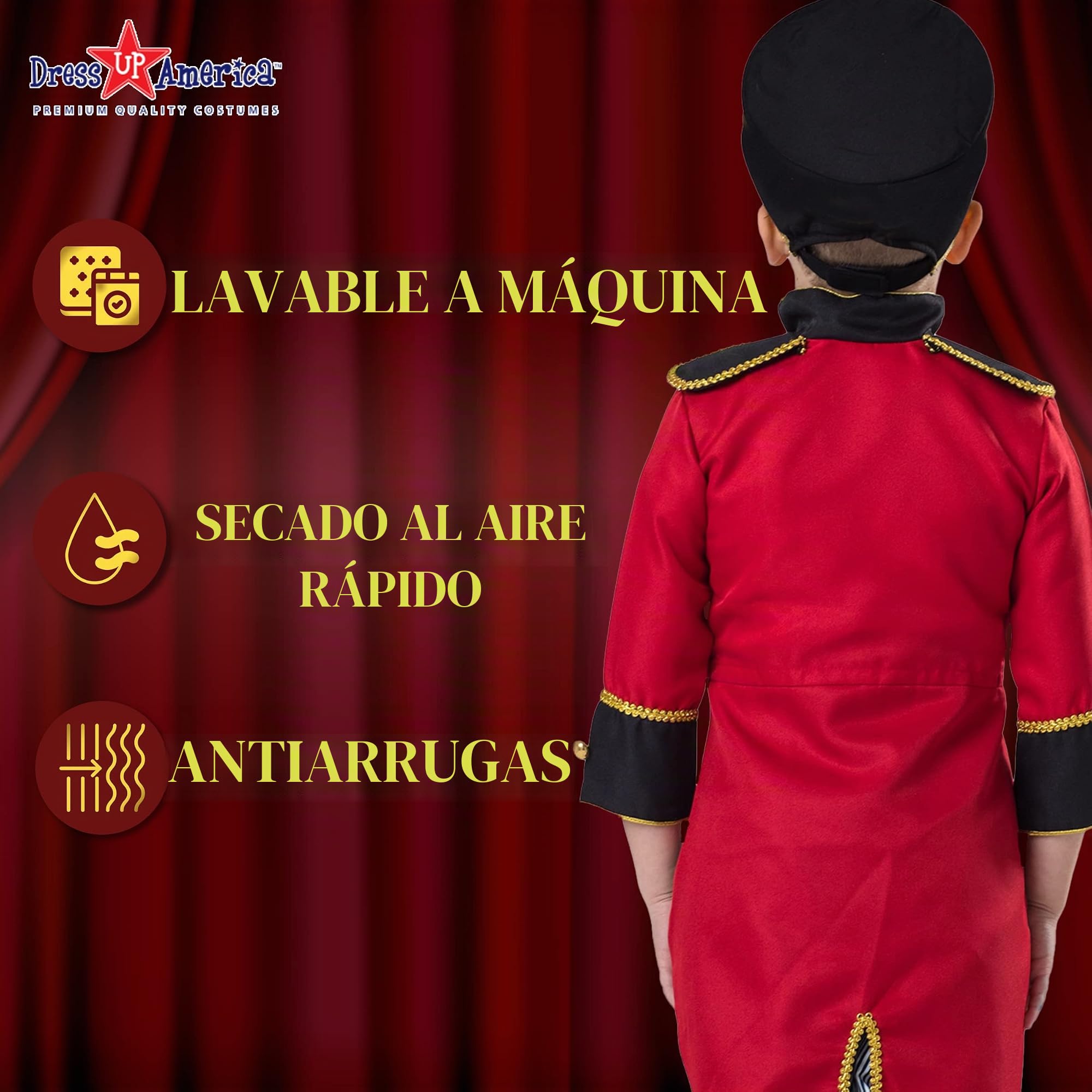 Dress Up America Traje cascanueces para los muchachos - Uniforme del soldado de juguete de vestir para niños
