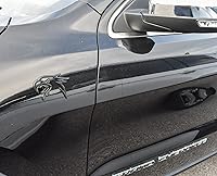 Vista 4 de Auto Pro Accessories - Emblema personalizado HELLHAWK para puerta de guardabarros Trackhawk Grand Cherokee, cabeza estilo Hellcat (negro brillante)