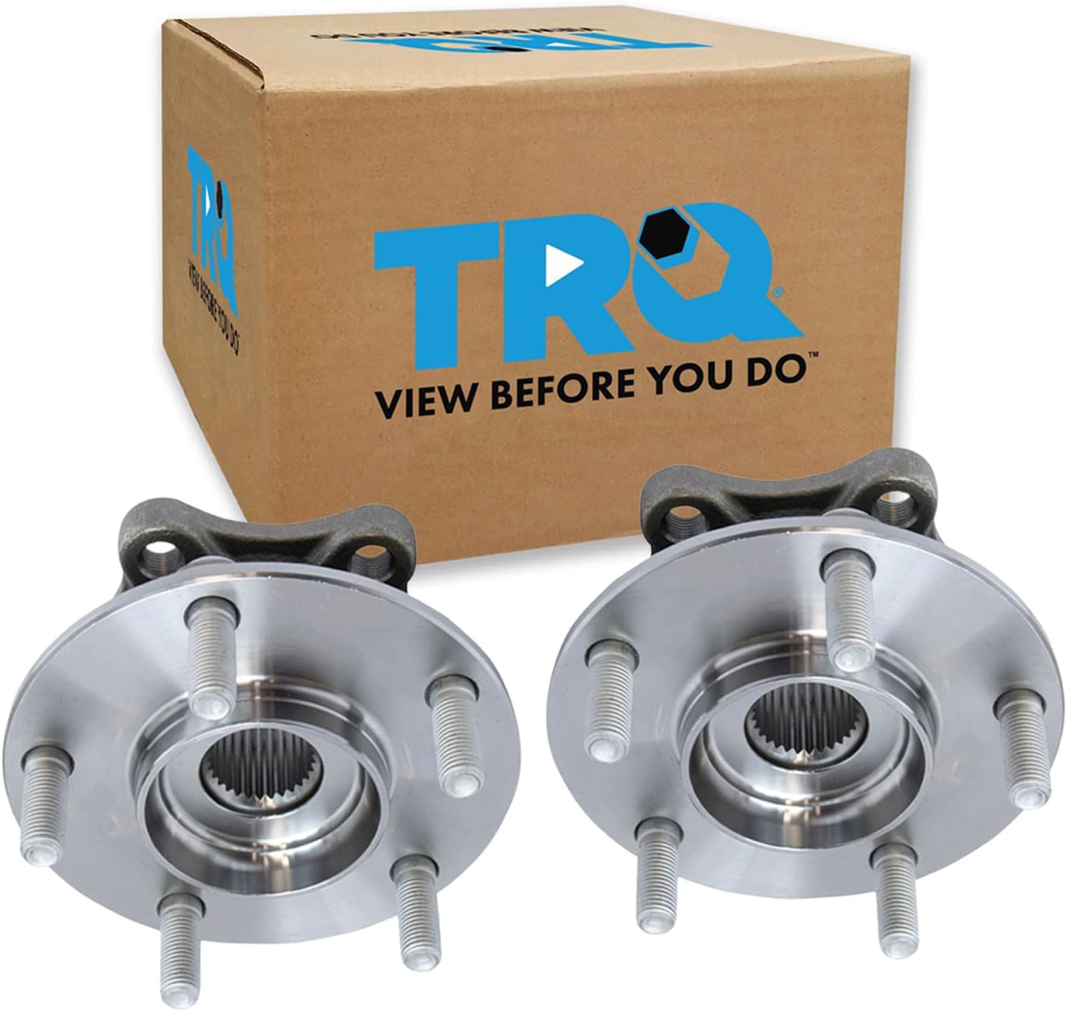 TRQ Front Driver and Passenger Side Wheel Bearing and Hub Assembly Set 2 Piece Compatible with 14-18 Mazda 3 Japan Built Models 1st VIN Digit J 14-18 3 Mexico Built Models 1st VIN Digit 3 16-21 CX-3