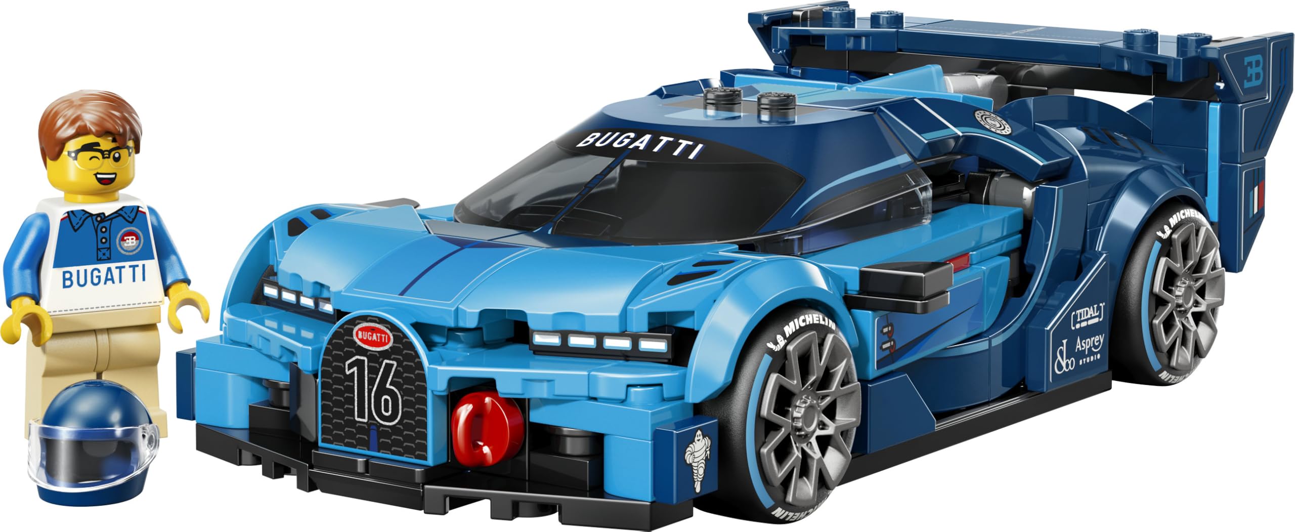 LEGO Speed Champions Hypercar Bugatti Vision GT - Jouet Voiture - Maquette avec Minifigurine Collector de Pilote - Idée de Cadeau Gaming pour Garçon dès 9 Ans & Fans de Sport Automobile 77253