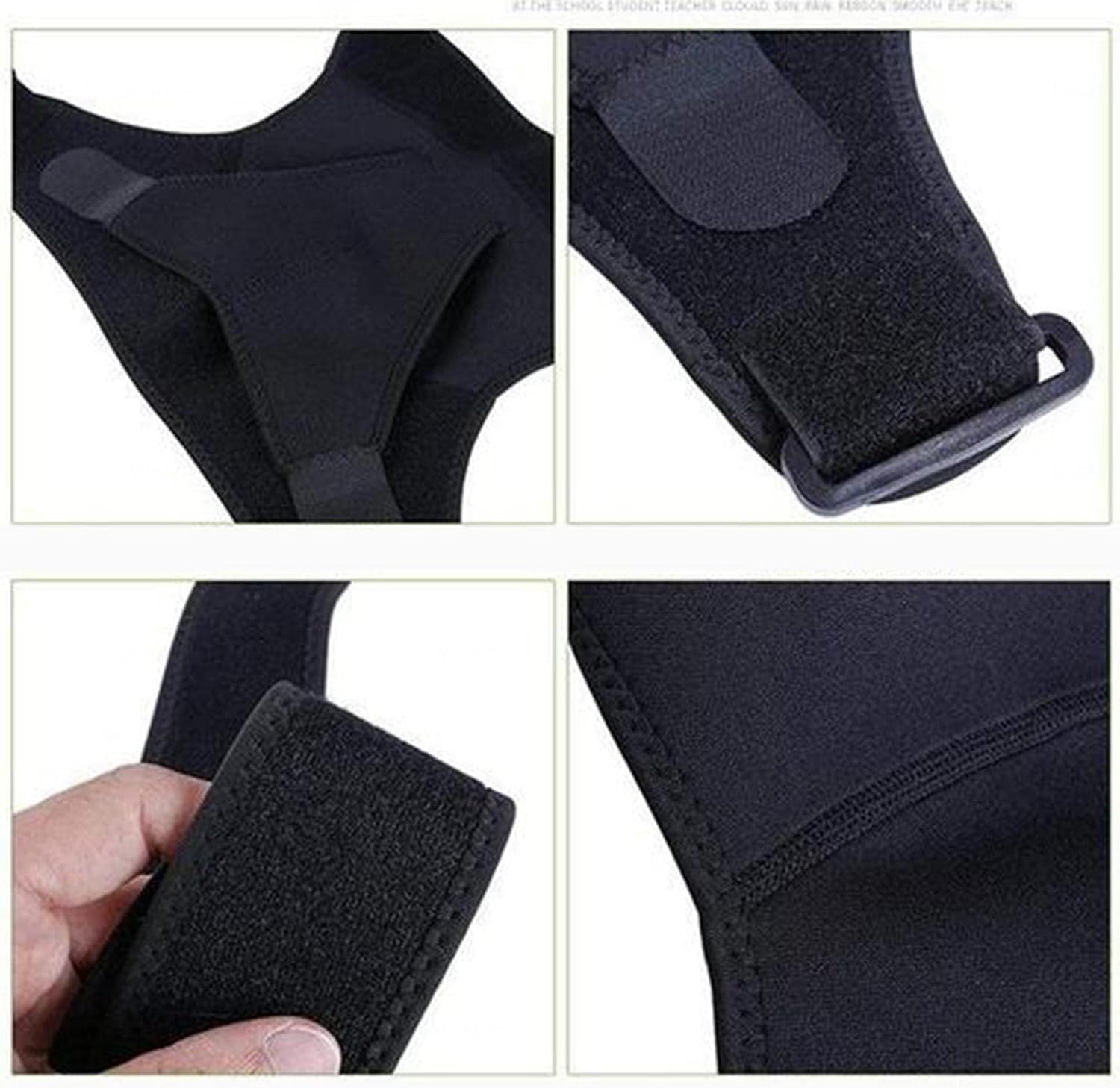 HAPPYNA Men Women Adjustable Shoulder Stability Support Brace, Fits Both Left Right, Adjustable Wrap Frozen Shoulder Pain Relief, Torn Rotator Cuff, One Size