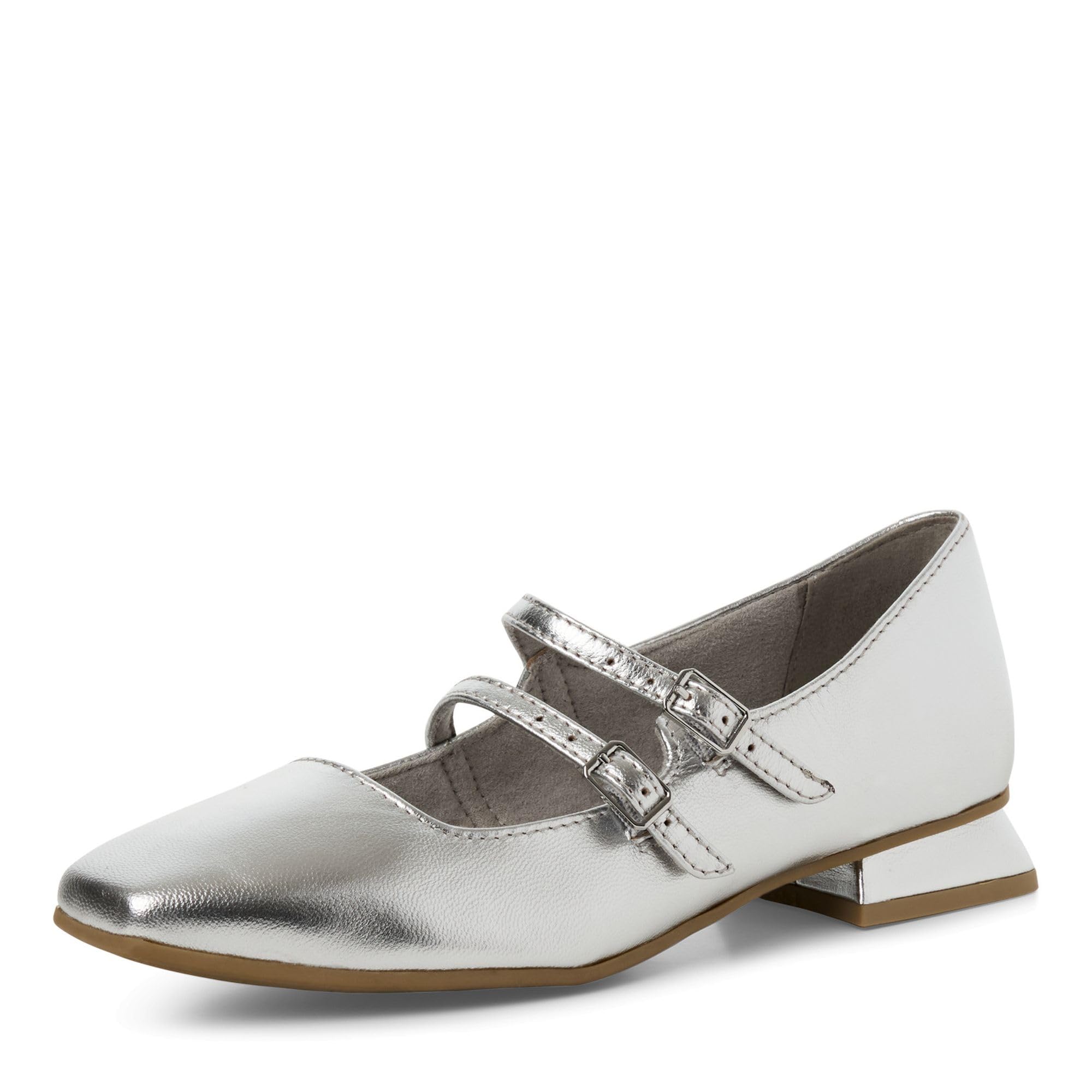 MARCO TOZZI Women's Damen Ballerinas 2-22200-44 Ballet Flat, Silver, 5 UK