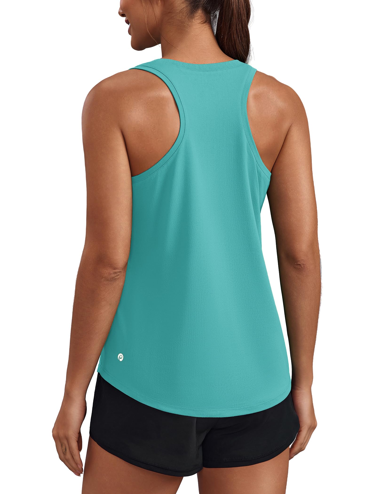 PINSPARK Soft Racerback Tank Tops for Women UPF 50+ Quick Dry Workout Tops