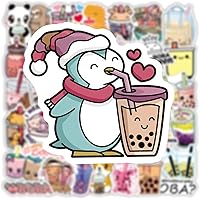 Vista 4 de 100 calcomanías de café Kawaii, lindas calcomanías para tazas de café, calcomanías de Chromebook, calcomanías de vinilo, calcomanías de café