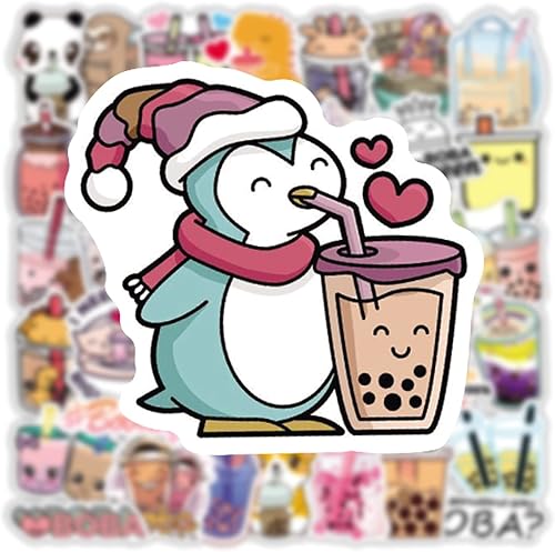 Miniatura 4 de 100 calcomanías de café Kawaii, lindas calcomanías para tazas de café, calcomanías de Chromebook, calcomanías de vinilo, calcomanías de café para