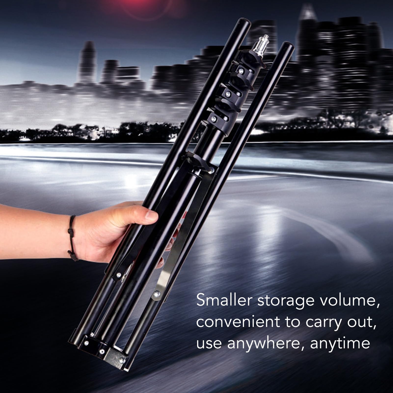 Vikye Tripod Stand for Photography, Lightweight Heavy Duty Aluminum Stand, 2M Thickened Reverse Fold, Three Legs Stand