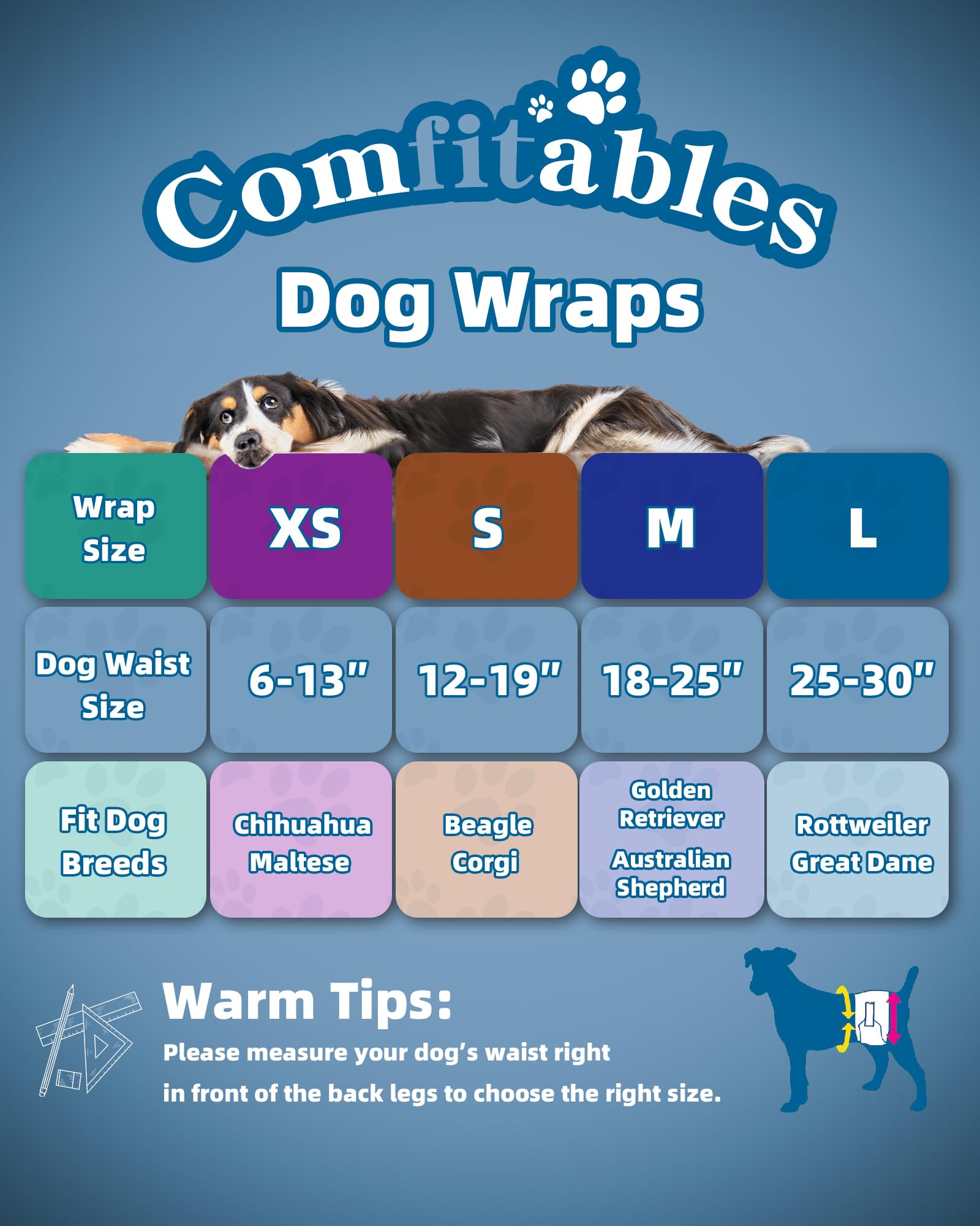 Pañales desechables para perros machos, tamaño mediano, 50 unidades, pañales para perros machos, pañales súper absorbentes para perros machos con marcado de incontinencia o micción excitable
