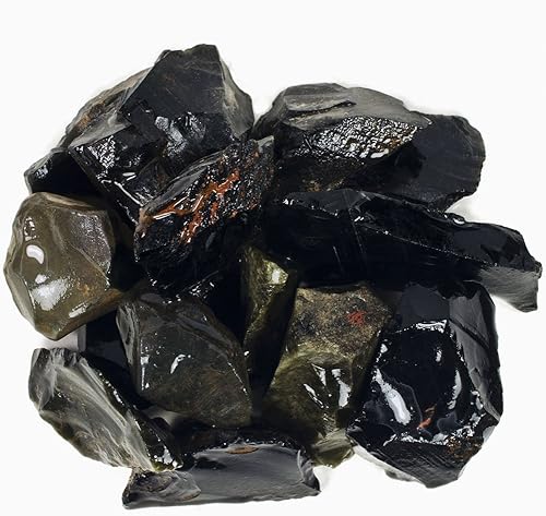 Hypnotic Gems Materiales 1 libra de piedras de obsidiana variadas en bruto de México - Cristales naturales crudos para cabbing, corte, lapidario,