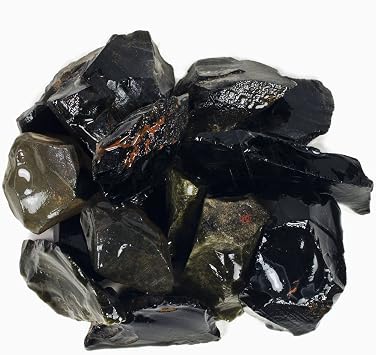 Hypnotic Gems Materials 1 lb Bulk Rough Assorted Obsidian Stones from Mexico - Raw Natural Crystals for Cabbing, Cutting, Lapidary, Tumbling, Polishing, Wire Wrapping, Wicca & Reiki Crystal Healing