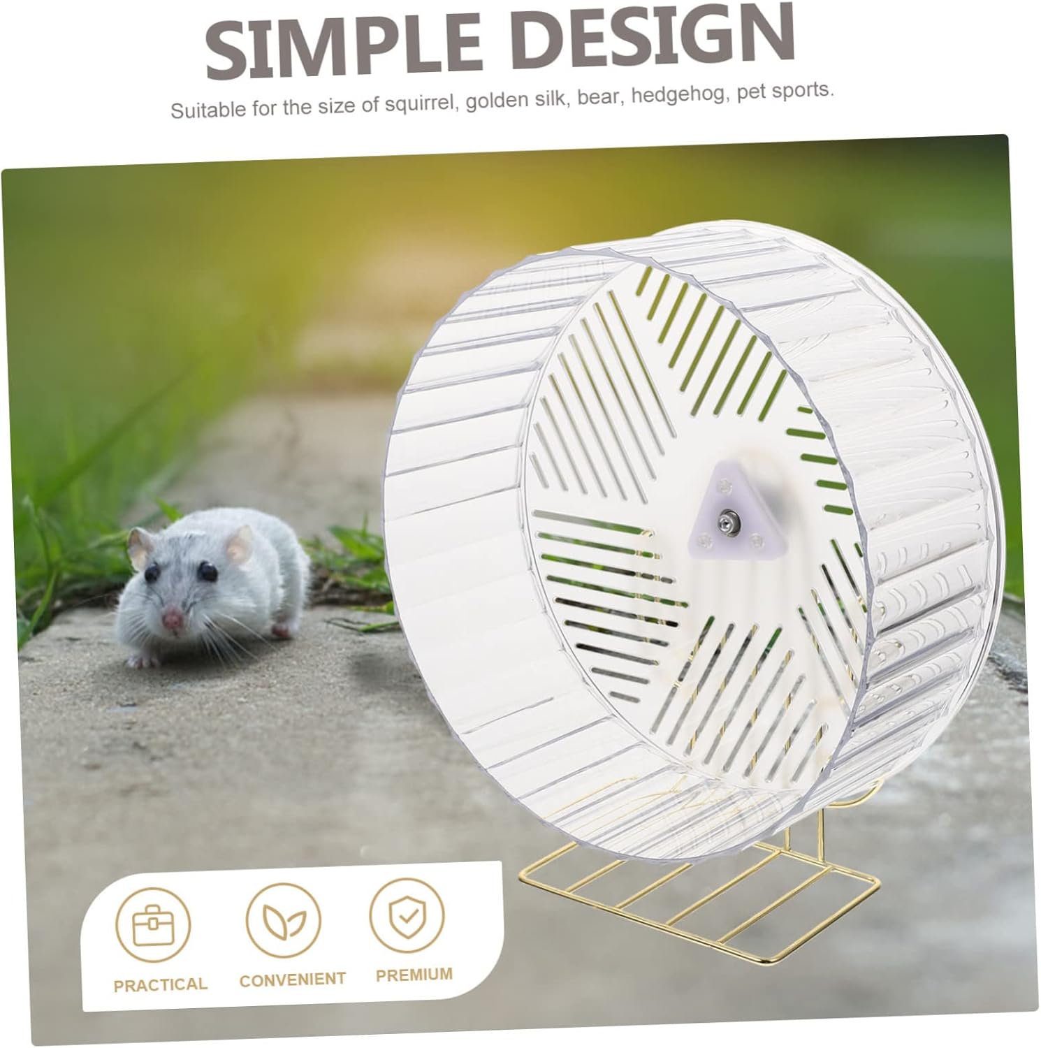Adorable Hamster Wheel for Pets Compact Exercise Toy for Hamsters Mice and Hedgehogs Interactive Running Wheel for Fun and Entertainment Color Randomly Selected