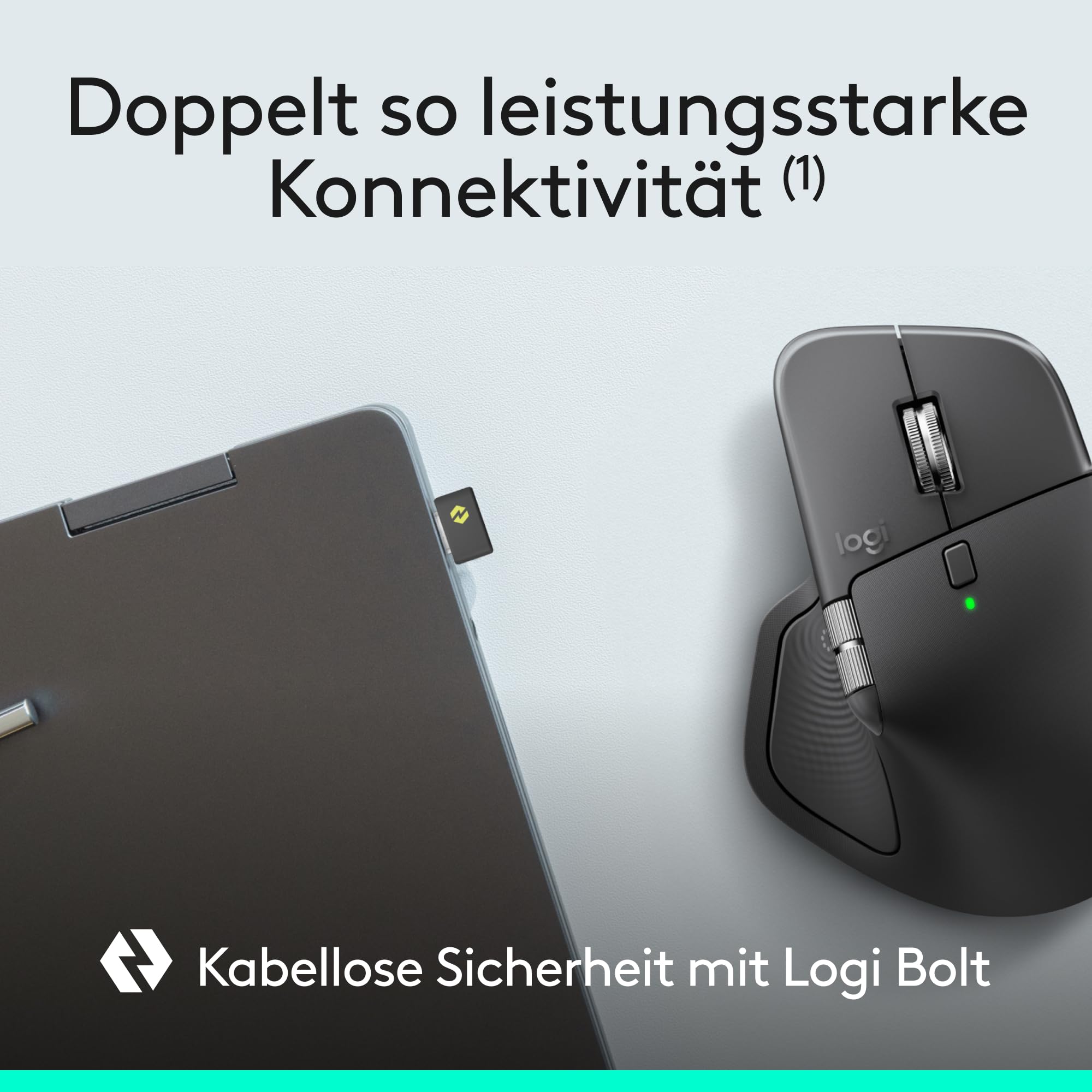 Logitech MX Master 4 for Business Wireless Maus, MX Keys für Business Wireless Tastatur mit Logi Bolt Empfänger, Bluetooth, USB-C-Ladung, leisen Klicks, Windows,Mac,Chrome,Linux, DEU QWERTZ – Grafit