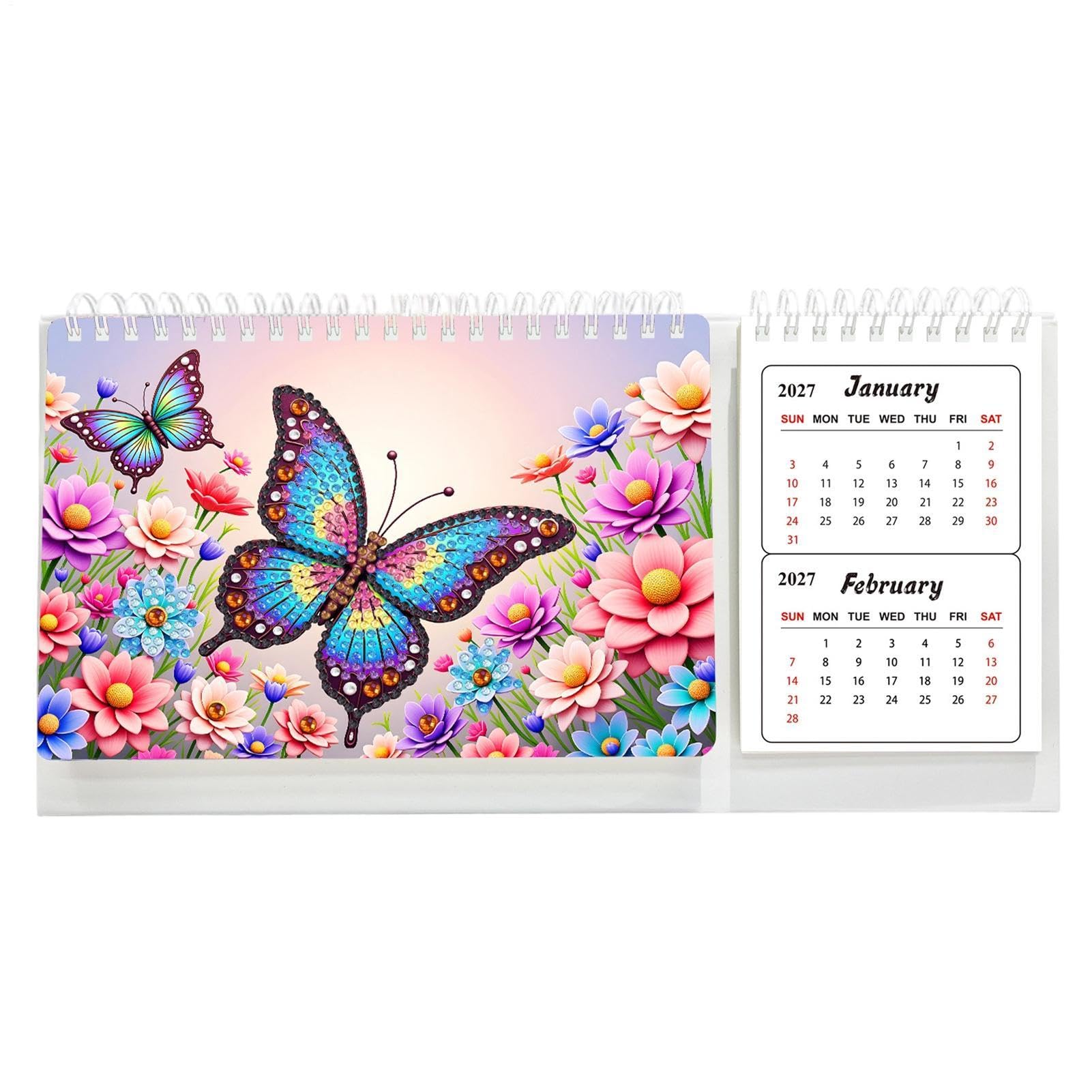 Calendario de Escritorio Gem Art 2027-2028 de 24 Meses Hecho a Mano para Oficina y Casa 8