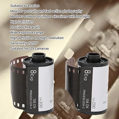 Miniatura 5 de 2 rollo de 1.378 in cámara de color de la cámara de la película de impresión en color ISO 200 8 hojas cada alta saturación HD cámara color negativo