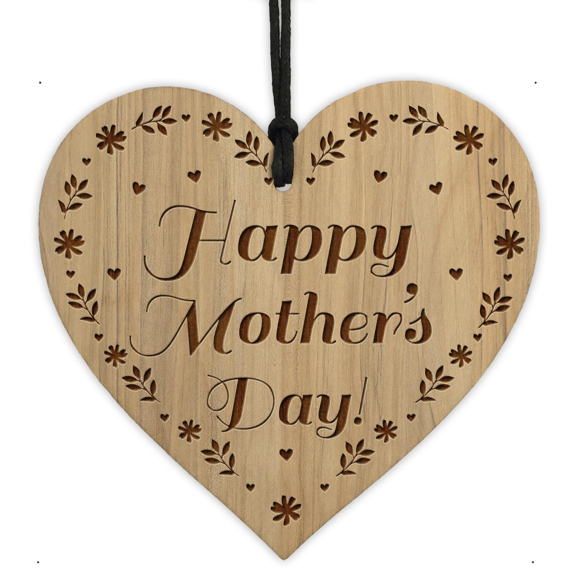 Red Ocean Mothers Day Gifts Mum Nan Mummy Nanny Grandma Wood Heart Plaque Keepsake