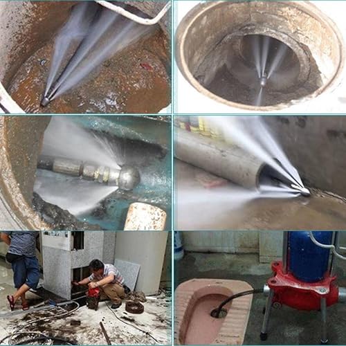 Miniatura 3 de Boquilla fija de acero inoxidable para chorro de alcantarillado, boquilla de nariz de botón de drenaje de 3/8 pulgadas, utilizada en paisajismo,