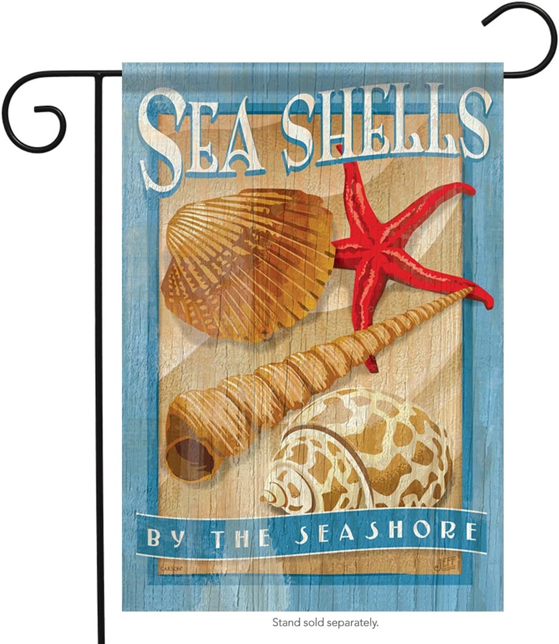 Amazon.com : Carson Home Accents FlagTrends Classic Garden Flag, Sea ...