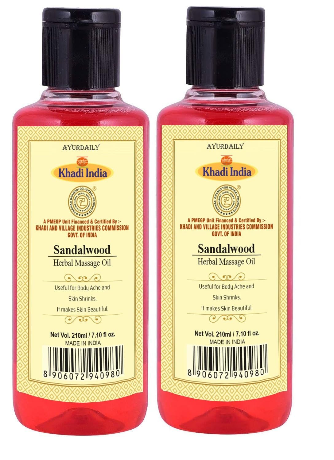 Ayurdaily Khadi Sandalwood Massage Oil, 210ml (Pack of 2) (B072R2LPB3) Amazon Price History, Amazon Price Tracker