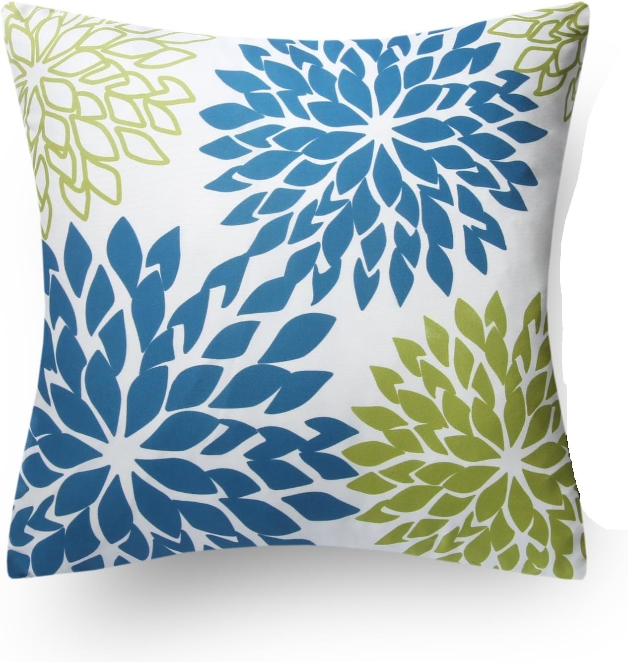 Modern Homes 100% Cotton Floral Design Decorative Throw Pillow Covers 16x16 inches/Cushion Covers for Sofa, Bed; Set of 6