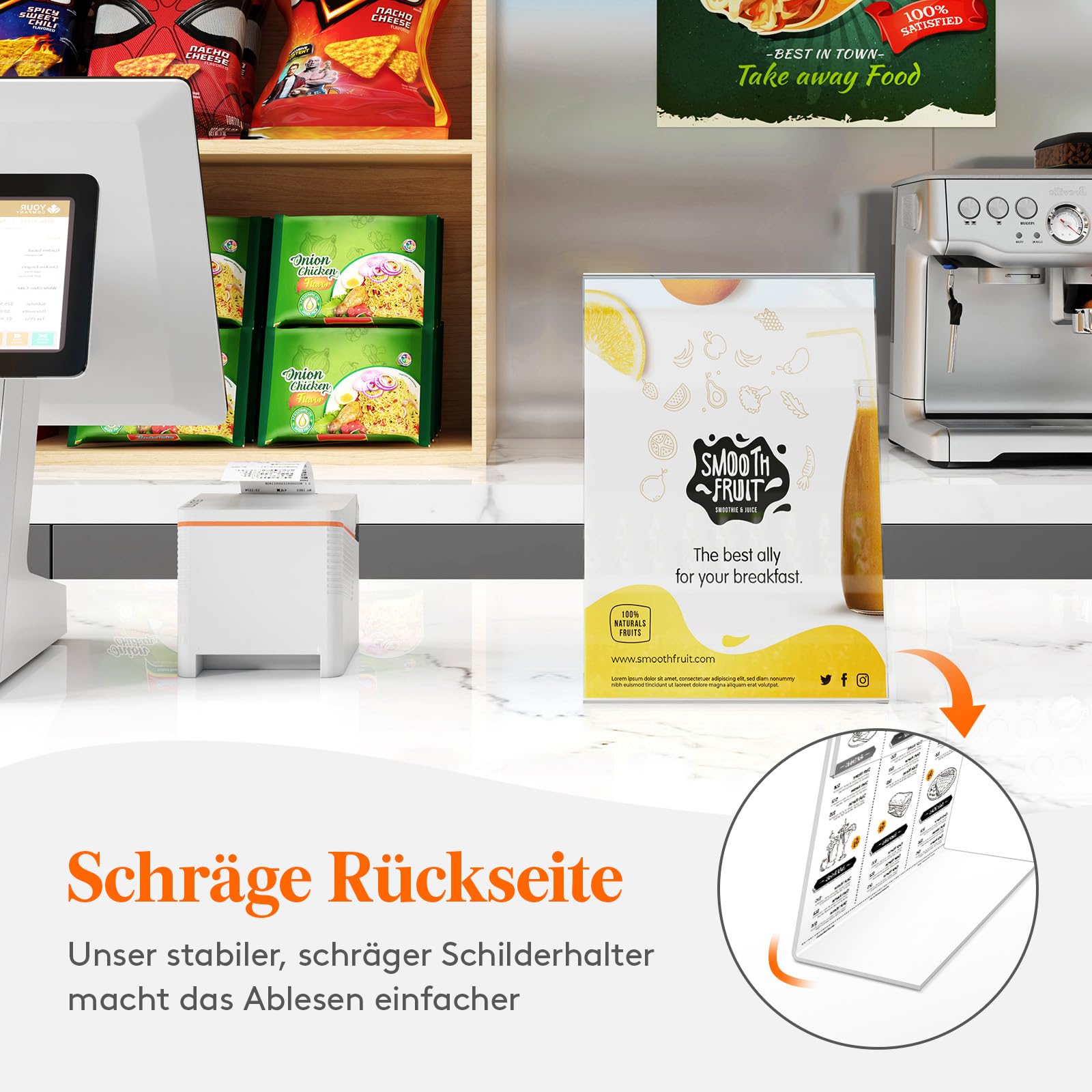 Lifewit 6 Pack Aufsteller A4, Acryl Schilderhalter, Transparenter L Form Ständer, Tischaufsteller, Kunststoff Foto Bilderrahmen, Flyer Display für Empfang Büro Geschäft Restaurant Hotel, 30 x 21 cm