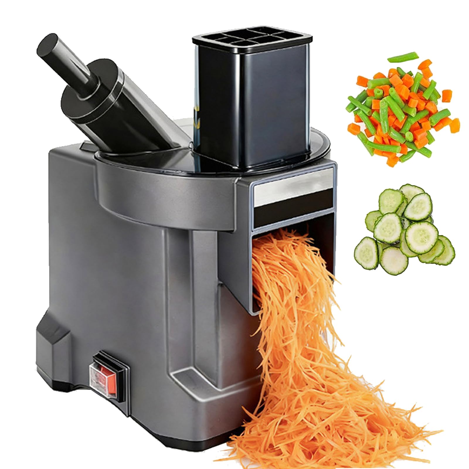 ZHJOPP Commercial Vegetable Chopper,Electric Vegetable Dicer & Slicer with Stainless Steel Blades,Food Processor for Carrots, Cucumber
