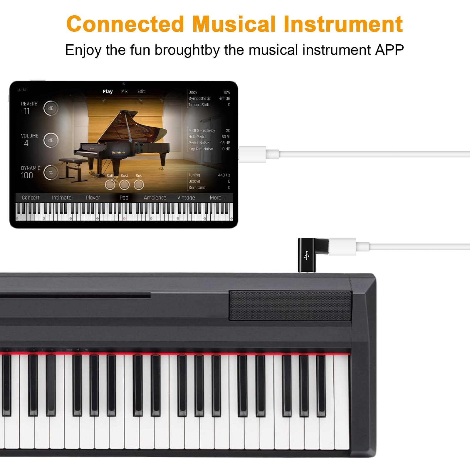 Adattatore USB-C A USB-B Gomito 2 Pezzi - Per Stampanti, MIDI, Sintetizzatori, Nero - Foto 4