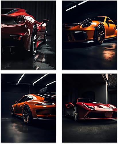 Pósteres de superdeportivo para pared, decoración de cueva de hombre, decoración de pared de carreras automotrices, lienzo clásico de superdeportivo