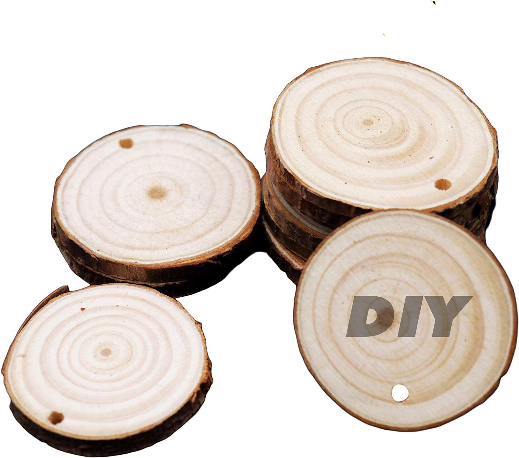 Wood Slices-Rustic Wood Rounds-3 Inch Wood Slices for DIY Weddings Favors Crafts & More