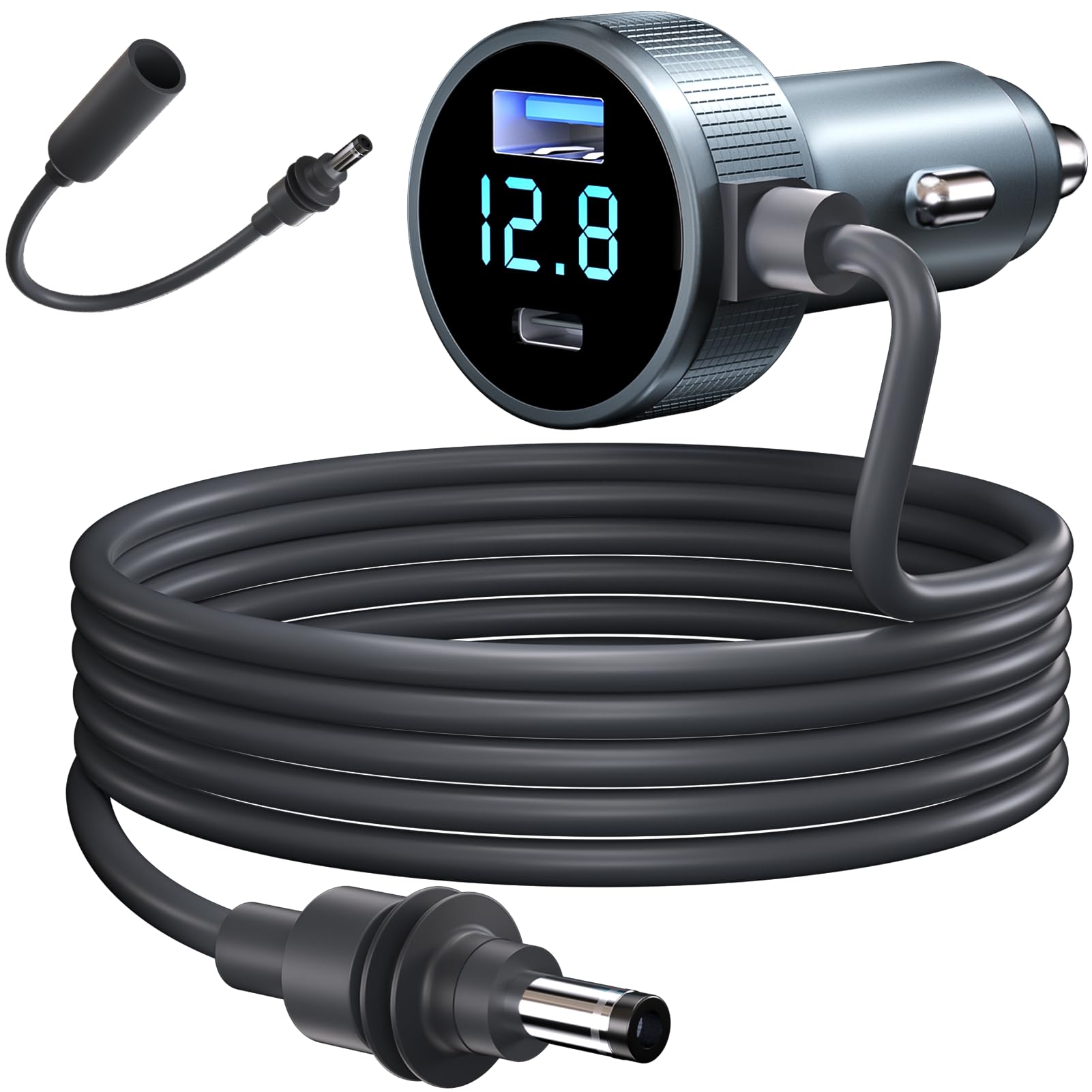 Starlink Mini Car Adapter, 3-in-1 10 FT Cable+ Cigarette Lighter Charger