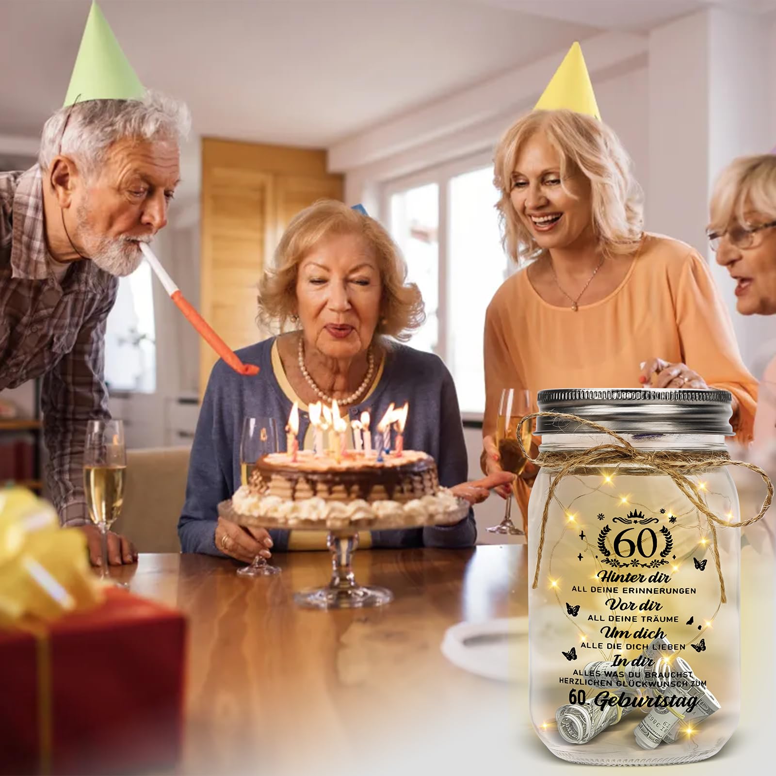 BARVERE Luce LED per bottiglie, regalo per 40° compleanno, per donne, illuminazione a LED, bottiglia decorativa, regalo di compleanno per donna