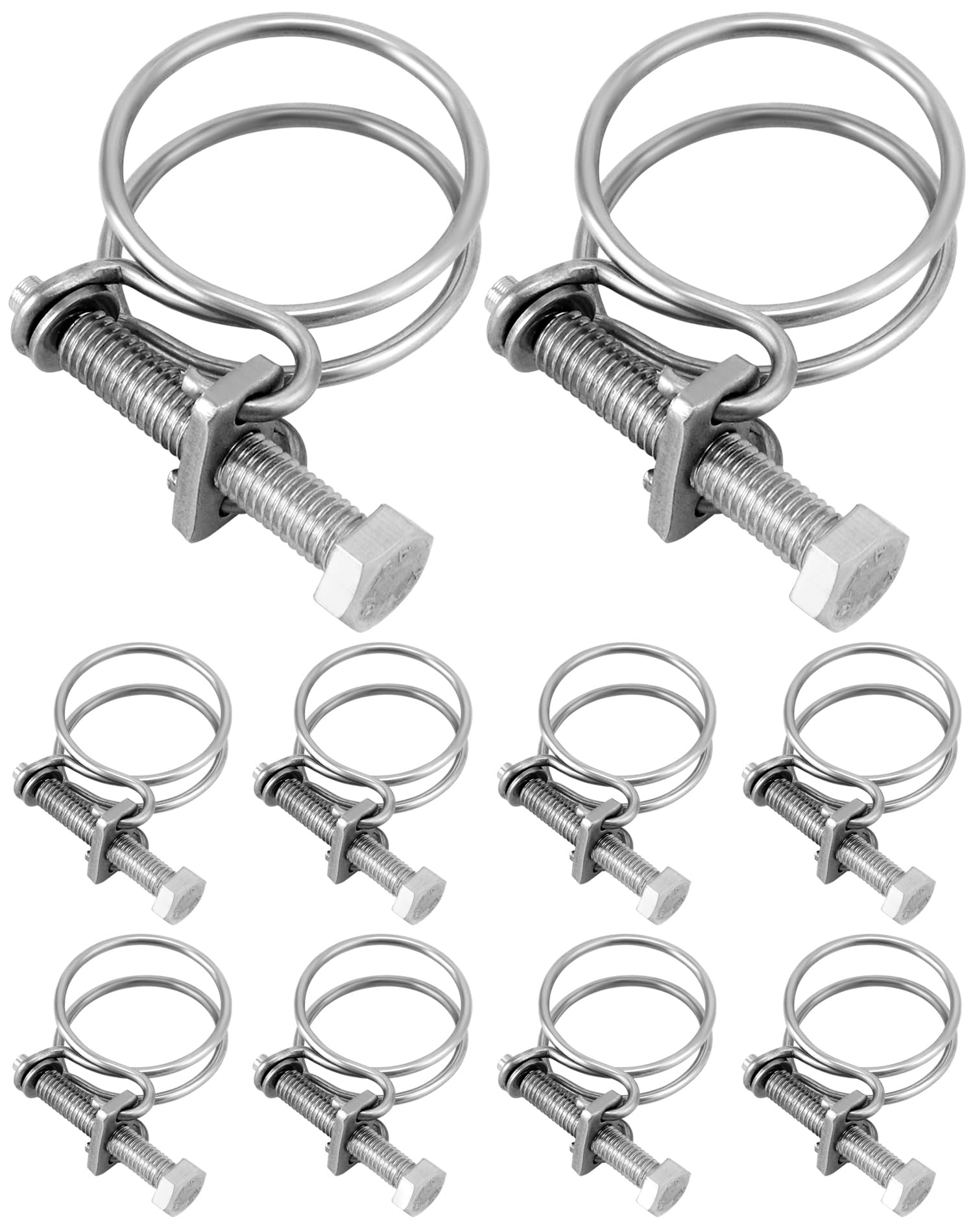 Abrazadera de manguera QWORK contra fugas de agua y aire en sistemas de tuberías de 1-1/2 pulgadas