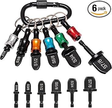 Spurtar HVAC Tools 6PCS Swaging Tool Set Copper Tube Expander Hex Shank Flaring Tool HVAC Air Conditioner Repair 1/4, 3/8,1/2, 5/8, 3/4, 7/8