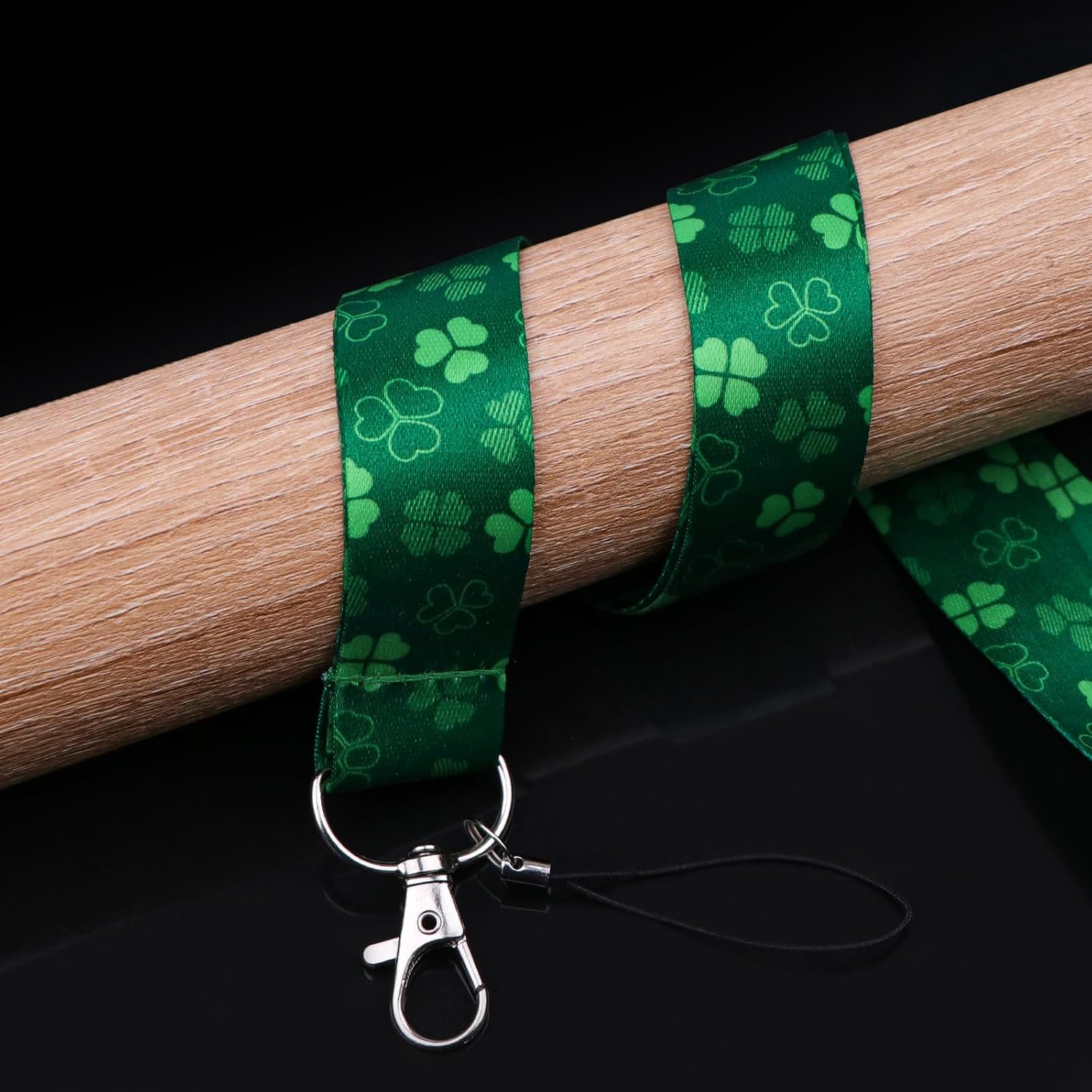 Clover Lanyards for Keys ID Badges St. Patrick's Day Keychain Clip Neck Lanyards 1 Inch Wide, 3 Pack for Parade Event image 3
