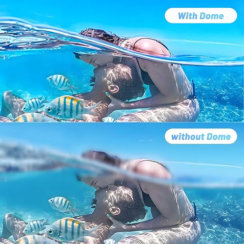 Miniatura 7 de Puerto de domo para GoPro, carcasa impermeable compatible con GoPro Hero 9 10 negro submarino protector para buceo GoPro Accesorios de lente GoPro