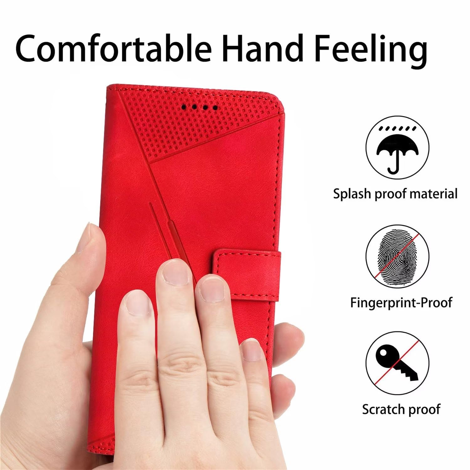 MOJIA Cover Per Motorola Moto E13, Custodia Folio Portafoglio
