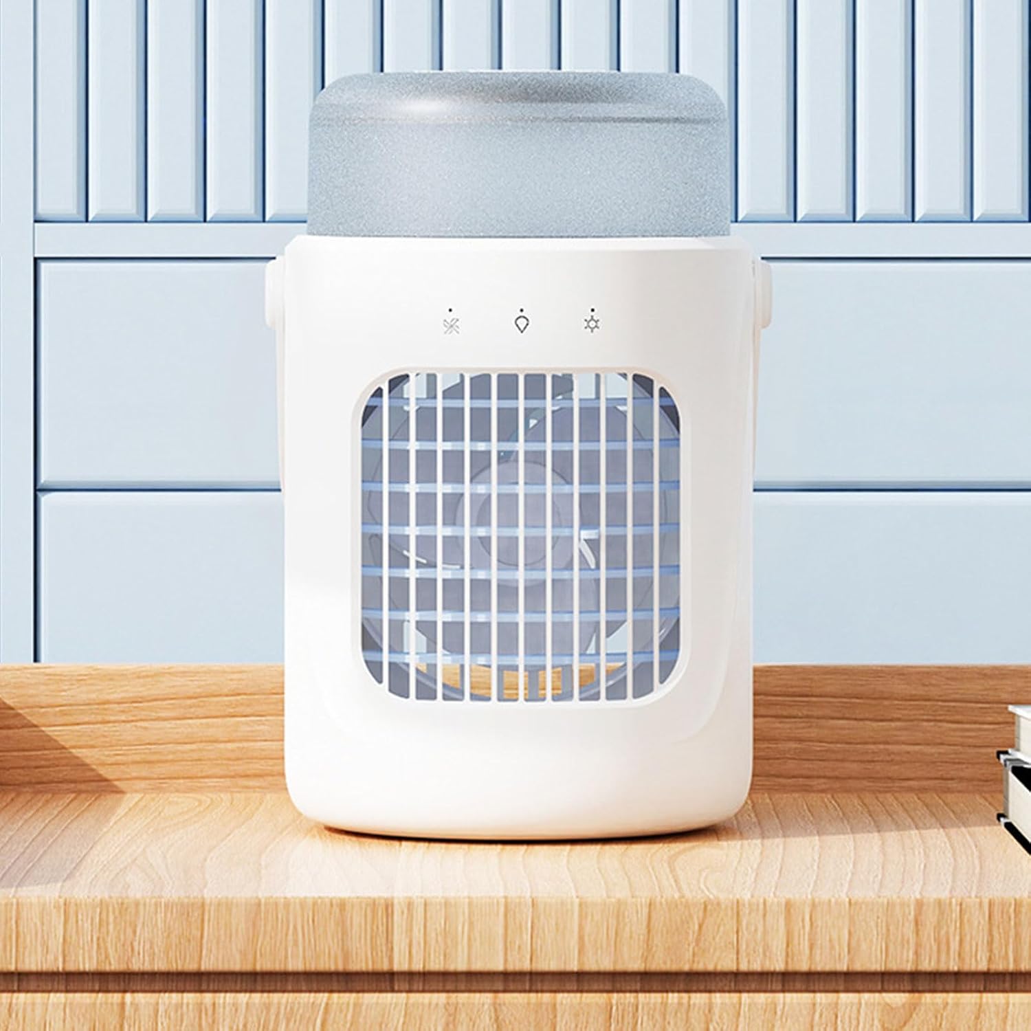 Practical Air Cooling Fan Conditioning with 3 Speed Option Table Perfect for Home or Dorm Room Multifuntional Cooling