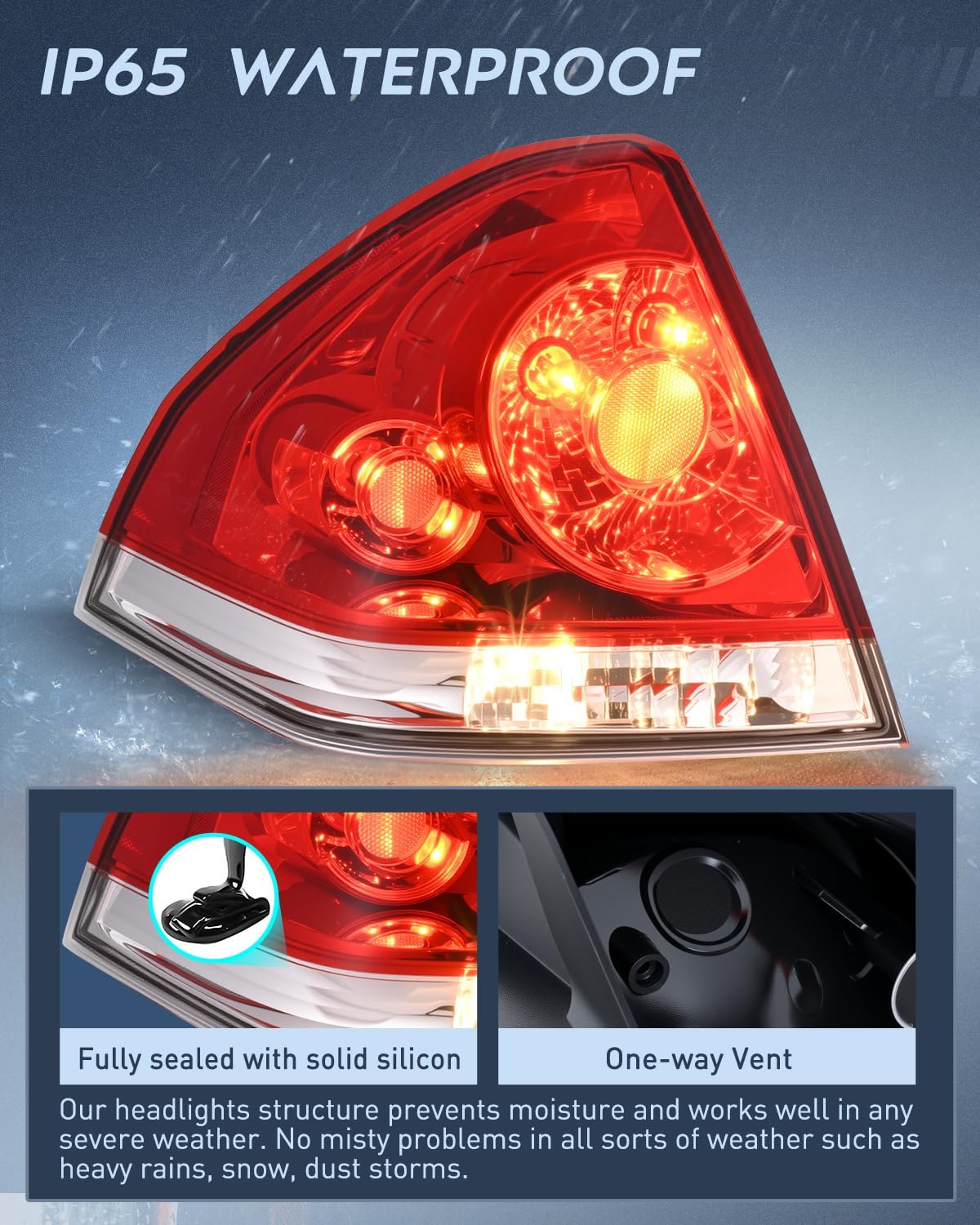 Nilight Taillight Assembly Compatible with 2006 2007 2008 2009 2010 2011 2012 2013 Chevy Impala 2014 2015 2016 Chevrolet Impala Limited Rear Tail Light Left Drive Side