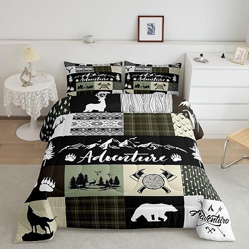 Miniatura 235 de Castle Fairy Juego de edredón de elefante de dibujos animados, tamaño individual, juego de edredón Kawaii de animales salvajes para niños y niños